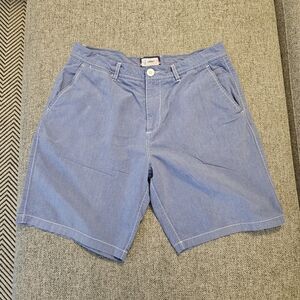 Johnnie-O Shorts Mens 34 Nautical Blue Cotton  Casual Preppy